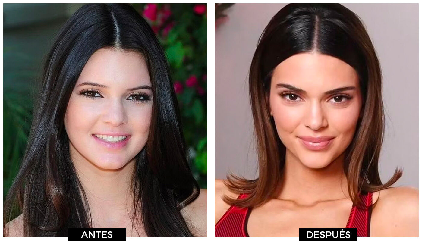 antes y después Foxy Eyes de Kendall Jenner